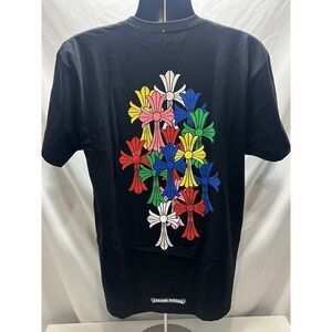 Chrome Hearts Multicolor Cemetery Cross Pocket T Shirt Black Men's XLarge New